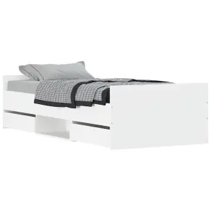 Berkfield Bed Frame with Headboard and Footboard White 90x190 cm