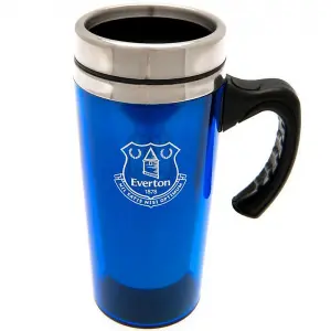 Everton FC Crest Travel Mug Blue/Silver (One Size)