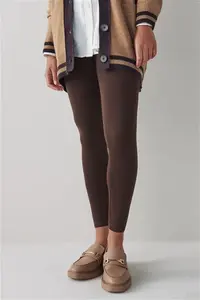 Womens Next Chocolate Brown Full Length Leggings - Chocolate Brown