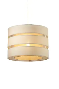 Trio Cream Pendant Light shade (D)35cm