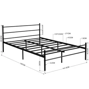 Djuna Bed Frame Black / Double (4'6)