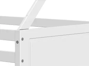 Miller Bunk Bed House Single Kids Frame, White