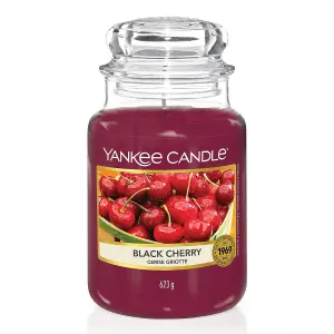 Yankee Candle Original Large Jar Scented Candle Black Cherry, 623g