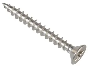 ForgeFix POZI3530SS Multi-Purpose Pozi Compatible Screw CSK ST S/Steel 3.5 x 30mm Box 200 FORPOZI3530S