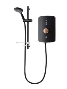 Triton Amala Metallic 9.5kW Brushed Copper Electric Shower Matt Black Finish