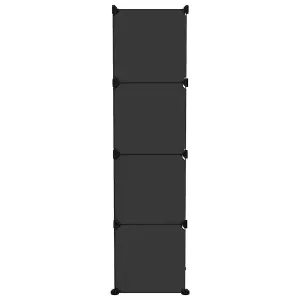 Storage Cube Organiser with 9 Cubes Black PP