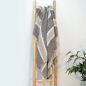 Herringbone Throw Blanket - Small, Grey