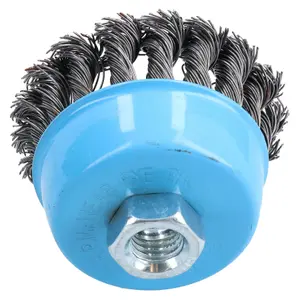 Wire Cup Brush Wheel 75mm for 115mm Angle Grinder Twist Knot 6 Pack