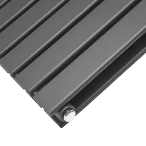 Designer Flat Panel Radiators Anthracite Grey 1600mm x 420mm