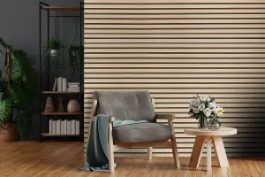 Fuse Acoustic Wooden Wall Panel in Natural Oak, 2.4m x 0.6m