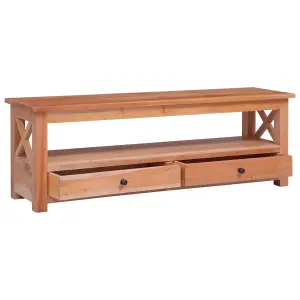 Berkfield TV Cabinet 115x30x40 cm Solid Mahogany Wood