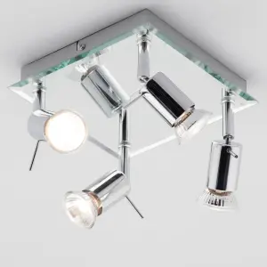 Mercury Chrome Adjustable Ceiling Spotlight Plate