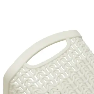 Knit Loop Storage Baskets (Set of 3) White