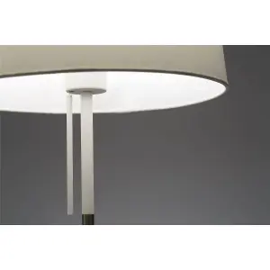 Luminosa Volta 1 Light Table Lamp White, Nickel, E27