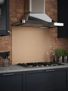 Rose Gold Glass Kitchen Self Adhesive Splashback 900mm x 750mm