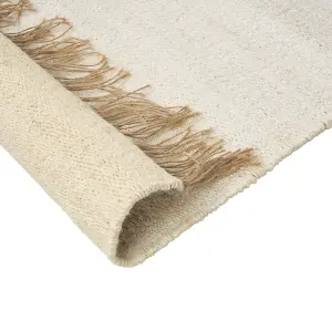 Jute Area Rug 160 x 230 cm Light Beige LUNIA