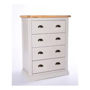 Loreo 4 Drawer Chest of Drawers Brass Cup Handle