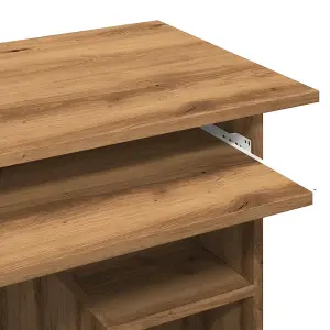 Berkfield Desk Artisan Oak 80x45x74 cm Engineered Wood