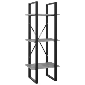 Berkfield 5-Tier Book Cabinet Concrete Grey 40x30x175 cm Engineered Wood