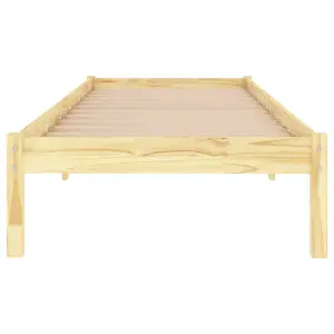 Berkfield Bed Frame Solid Wood 75x190 cm Small Single