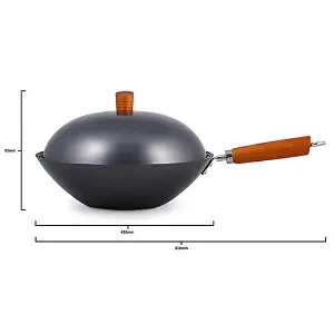 Ken Hom Classic 31cm Non Stick Carbon Steel 5 Piece Wok Set