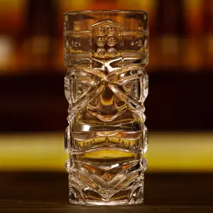 Bar Bespoke Set of 4 Tiki Glasses 450ml Clear