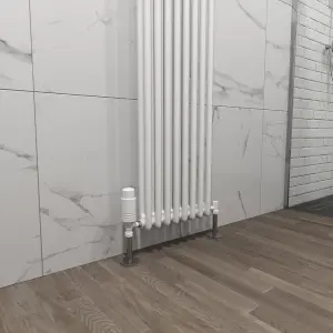 Nes Home 1800 X 380 mm Double Column White Traditional Radiator