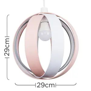 ValueLights J90 Pink Ceiling Pendant Shade and B22 GLS LED 10W Warm White 3000K Bulb