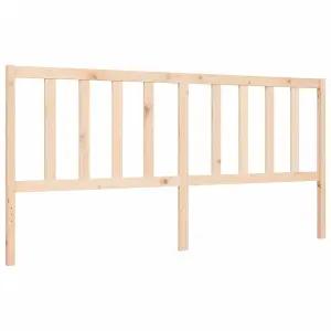 Berkfield Bed Frame with Headboard 200x200 cm Solid Wood