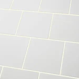 Leccia White Gloss Ceramic Indoor Wall Tile, (L)150mm (W)150mm