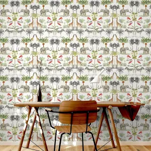 Mirrored Animals Wallpaper Multi Arthouse 924109