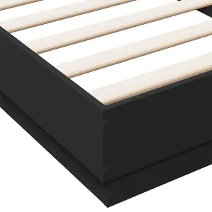 Berkfield Bed Frame without Mattress Black 100x200 cm Engineered Wood