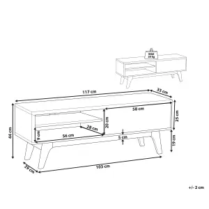 Beliani Modern TV Stand Light Wood BUFFALO