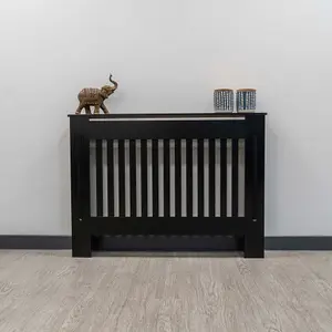 Black Vertical Line Design Radiator Cover - Medium