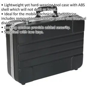 Durable Black ABS Tool Case with Adjustable Dividers for Electronics and Tools