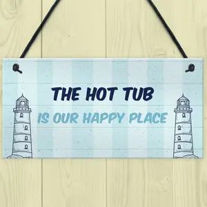 Nautical Theme Hot Tub Sign For Garden Summerhouse Shed Home Decor Gift