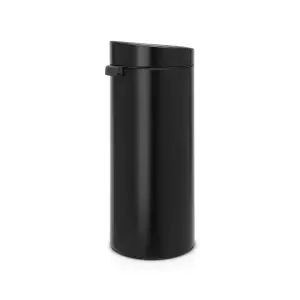 Brabantia Touch Tall Matt Black Metal Bin - 30L Freestanding