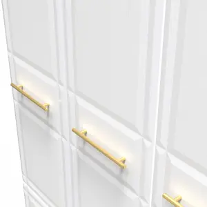 Norfolk Triple Wardrobe in White Ash (Ready Assembled)