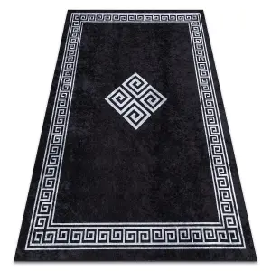 MIRO 52071.804 washing carpet Frame, greek anti-slip - black / white 120x170 cm