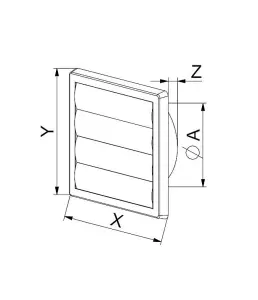 Black External Gravity Flaps 150mm /6" Ventilation Duct Cover