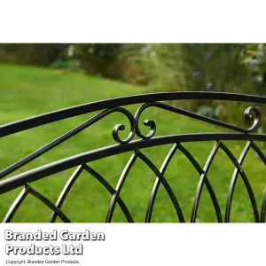 Garden Arch with Bench for Outdoors, Patio, Lawn in Wrought Iron