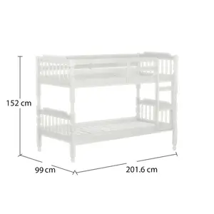 Cabin Bed Bunk Bed Waxed Pine / Single (3')