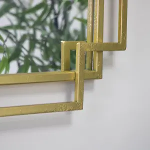 Melody Maison Gold Foiled Wall Mirror 94cm x 48cm