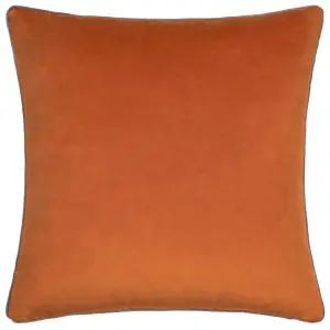 Paoletti Meridian Velvet Piped Feather Filled Cushion