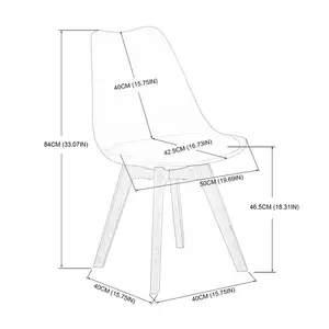 Nero Upholstered Side Chair (Set of 4) White/Transparent