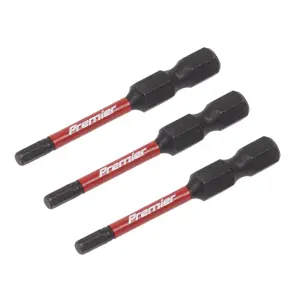 Sealey Hex 3mm Impact Power Tool Bits 50mm 3 Pieces Professional AK8236