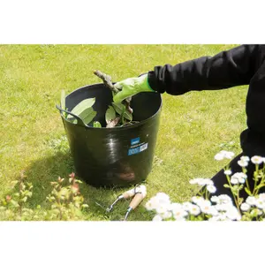 Draper  Multi-Purpose Flexible Bucket, 42L Capacity, Black 43475