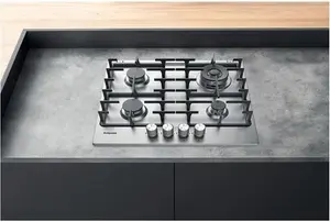 Hotpoint PPH60GDFIXUK 59cm 4 Burner Gas Hob - Stainless Steel