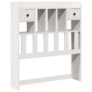 Berkfield Bookcase Bed without Mattress White 90x200cm Solid Wood Pine