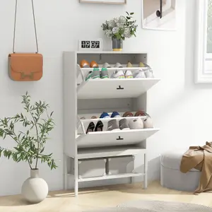 Costway Industrial Shoe Storage Cabinet Entryway Freestanding Shoe Rack